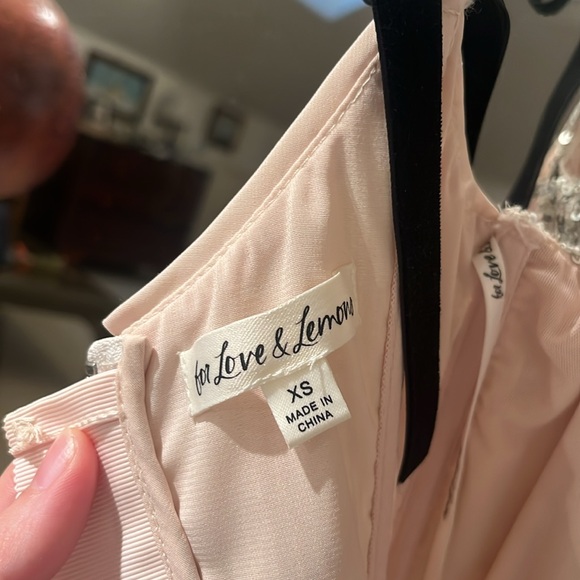 Size XS silver Candice mini dress- for love and lemons - Picture 5 of 5